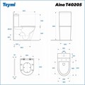 Унитаз напольный безободковый с быстросъемным сиденьем микролифт Teymi Aina T40205 1209663