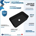 Раковина для ванной накладная Teymi Helmi Mini 48 цвет черный матовый T50287 1222459