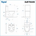 Унитаз напольный моноблок безободковый с быстросъемным сиденьем микролифт Teymi Solli T41101 1216480