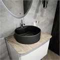 Раковина для ванной круглая накладная Teymi Lina S D40 цвет черный матовый T50192 1209625