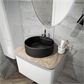 Раковина для ванной круглая накладная Teymi Lina S D40 цвет черный матовый T50192 1209625