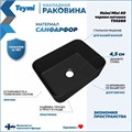 Раковина для ванной накладная Teymi Helmi Mini 40 цвет черный матовый T50288 1222460