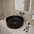 Раковина для ванной круглая накладная Teymi Lina D41 цвет черный матовый T50197 1209630