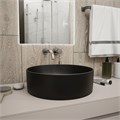 Раковина для ванной круглая накладная Teymi Lina D41 цвет черный матовый T50197 1209630