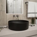 Раковина для ванной круглая накладная Teymi Lina D41 цвет черный матовый T50197 1209630