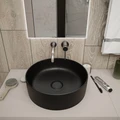 Раковина для ванной круглая накладная Teymi Lina D41 цвет черный матовый T50197 1209630