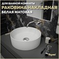 Раковина для ванной круглая накладная Teymi Lina D41 цвет белый матовый T50195 1209628 - фото 91972