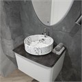Раковина для ванной круглая накладная Teymi Lina S D40 цвет белый мрамор T50193 1209626