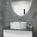 Раковина для ванной круглая накладная Teymi Lina S D40 цвет белый мрамор T50193 1209626