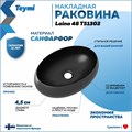 Раковина для ванной накладная Teymi Laina 48 цвет черный матовый T51302 1223553