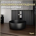 Раковина для ванной круглая накладная Teymi Lina D31 цвет черный матовый T50286 1223521 - фото 92124