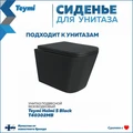 Сиденье для унитаза Teymi S40302MB (совместимо T40302MB) быстросъемное дюропласт микролифт черное матовое 1196074