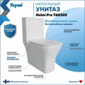Унитаз напольный безободковый с быстросъемным сиденьем микролифт Teymi Helmi Pro T40305 1204650