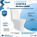 Унитаз напольный торнадо безободковый с быстросъемным сиденьем микролифт Teymi Ellie Vortex T40206 1209664