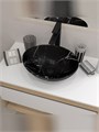 Раковина для ванной накладная Teymi Lori 40 цвет мрамор черный матовый T50483 1224468