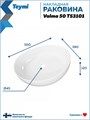 Раковина для ванной накладная Teymi Valma 50 белая T53101 1224458