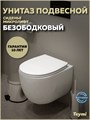 Унитаз подвесной торнадо безободковый с быстросъемным сиденьем микролифт Teymi Lori Vortex T40502 1223527 - фото 92245