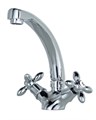 Agger Retro A1901100 Двухзахватный смеситель для раковины без донного клапана с поворотным изливом A1901100