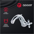 Agger Retro A1902100 Двухзахватный смеситель для раковины без донного клапана с литым изливом A1902100