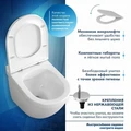 Унитаз подвесной безободковый с быстросъемным сиденьем микролифт Teymi Iva T40601 1192909