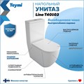 Унитаз напольный безободковый с быстросъемным сиденьем микролифт Teymi Lina T40103 1200613