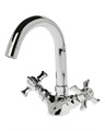 Agger Retro-X A1701100 Двухзахватный смеситель для раковины без донного клапана с поворотным С-образным изливом A1701100