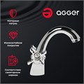 Agger Retro-X A1702100 Двухзахватный смеситель для раковины без донного клапана с литым изливом A1702100