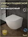 Унитаз подвесной торнадо безободковый с быстросъемным сиденьем микролифт Teymi Lina Vortex T40110 1204729