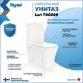 Унитаз напольный безободковый с быстросъемным сиденьем микролифт Teymi Lori T40309 1215678