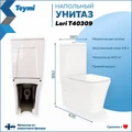 Унитаз напольный безободковый с быстросъемным сиденьем микролифт Teymi Lori T40309 1215678