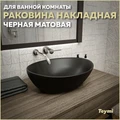 Раковина для ванной накладная Teymi Lori 40 цвет черный матовый T50494 1209654