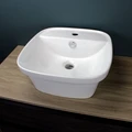 Раковина для ванной накладная и врезная с полочкой под смеситель Teymi Solli 43 artceramic белая T50205 1202056