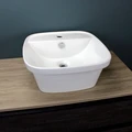 Раковина для ванной накладная и врезная с полочкой под смеситель Teymi Solli 43 artceramic белая T50205 1202056