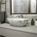 Раковина для ванной накладная Teymi Lori 40 цвет белый мрамор T50495 1209655