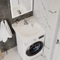 Раковина над стиральной машиной Teymi Lori Pro 60х60, литьевой мрамор T50412 1204493