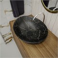 Раковина для ванной накладная Teymi Lori 40 цвет черный мрамор T50496 1209656