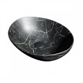 Раковина для ванной накладная Teymi Lori 40 цвет черный мрамор T50496 1209656