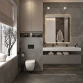 Унитаз подвесной Teymi Lori безободковый, сиденье микролифт T40501 1204453