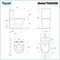 Унитаз напольный безободковый с быстросъемным сиденьем микролифт Teymi Helmi T40308 1205645