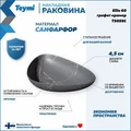 Раковина для ванной накладная Teymi Ellie 60 цвет графит мрамор T50591 1216202