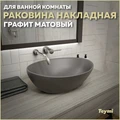 Раковина для ванной накладная Teymi Lori 40 цвет графит матовый T50493 1209653