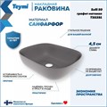 Раковина для ванной накладная Teymi Solli 50 artceramic цвет графит матовый T50391 1209643