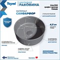 Раковина для ванной круглая накладная Teymi Lina D41 цвет графит мрамор T50181 1216195