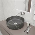Раковина для ванной круглая накладная Teymi Lina D41 цвет графит мрамор T50181 1216195