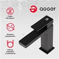 Agger Great A2802144 Однозахватный смеситель черного цвета для раковины без донного клапана A2802144
