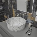Раковина для ванной круглая накладная Teymi Lina D41 цвет белый мрамор T50198 1209631