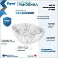 Раковина для ванной накладная Teymi Solli 50 artceramic цвет белый мрамор T50393 1209645