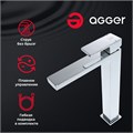 Agger Great A2812100 Однозахватный смеситель для накладной раковины без донного клапана A2812100 - фото 9340 Agger Great A2812100 Однозахватный смеситель для накладной раковины без донного клапана A2812100 - фото 9340