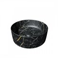 Раковина для ванной круглая накладная Teymi Lina D41 цвет черный мрамор T50199 1209632