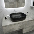 Раковина для ванной накладная Teymi Solli 50 artceramic цвет черный мрамор T50394 1209646